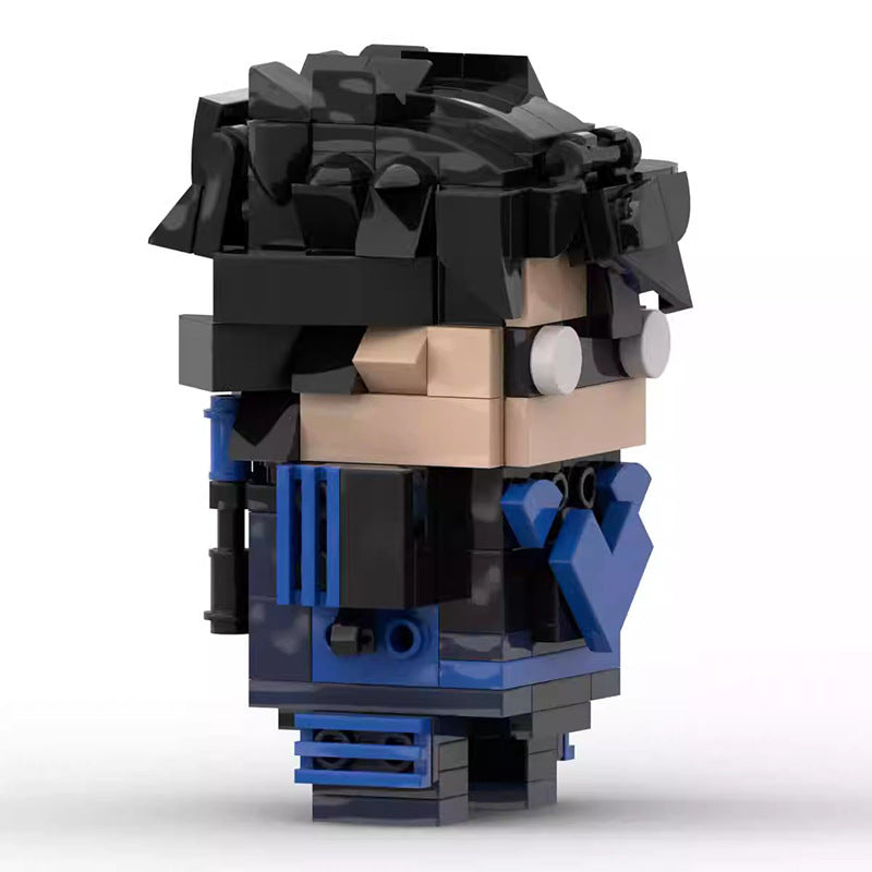 nightwing brickheadz moc set | lego-compatible superhero toy - 5