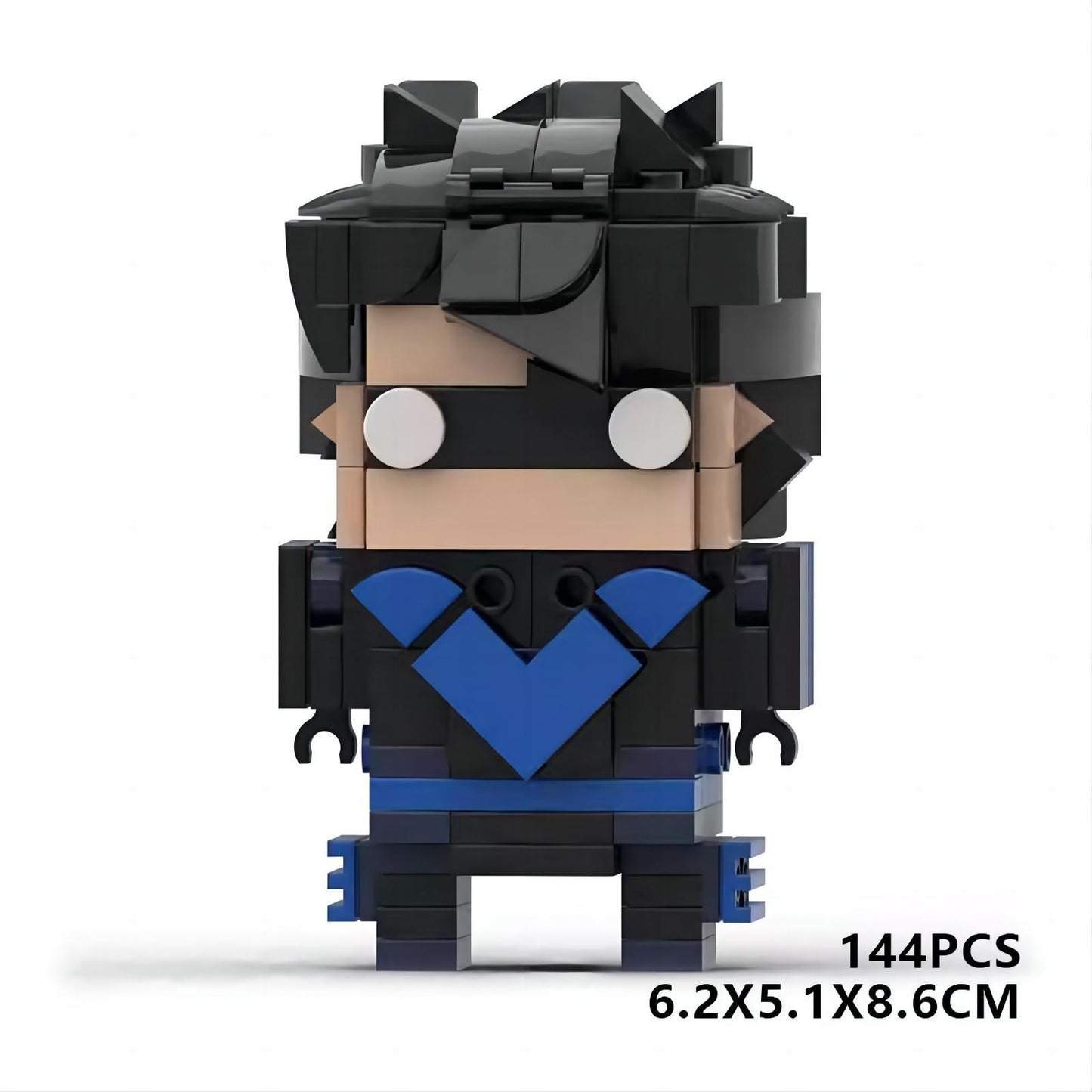 nightwing brickheadz moc set | lego-compatible superhero toy - 6