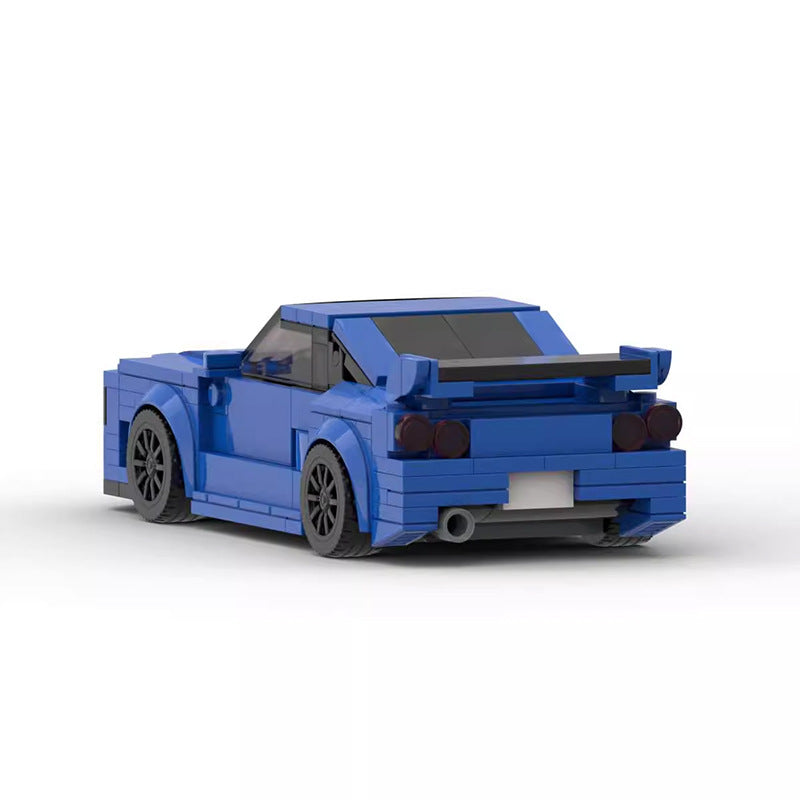 nissan r34 skyline gt-r building set | moc-84758 - 2