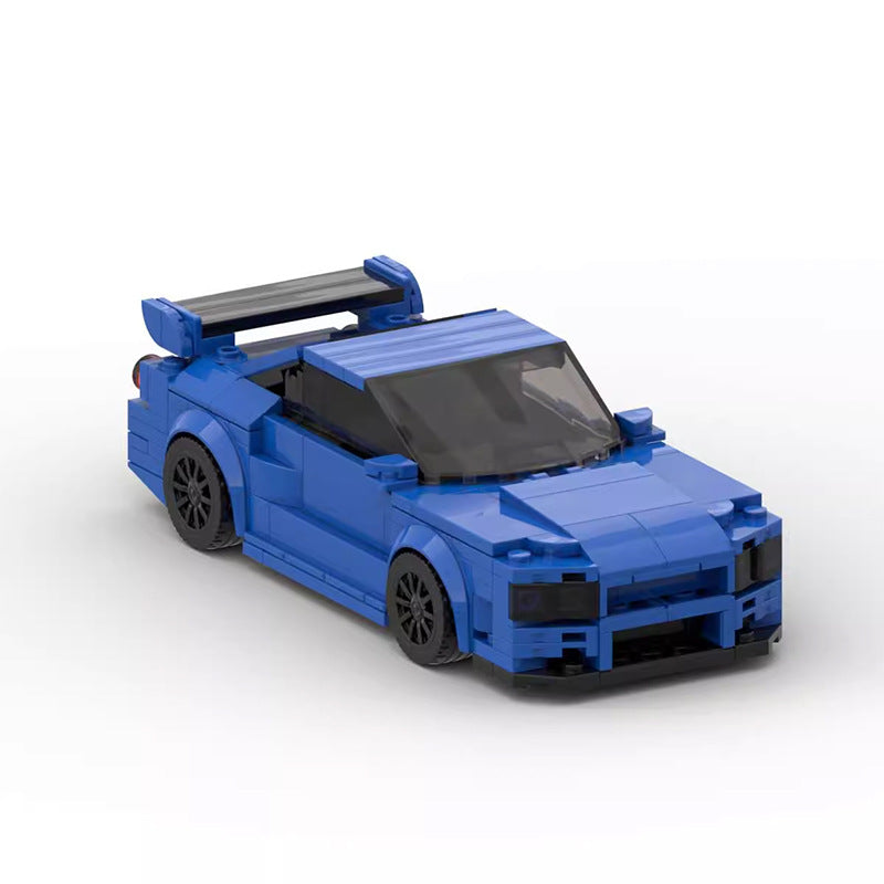 nissan r34 skyline gt-r building set | moc-84758 - 4