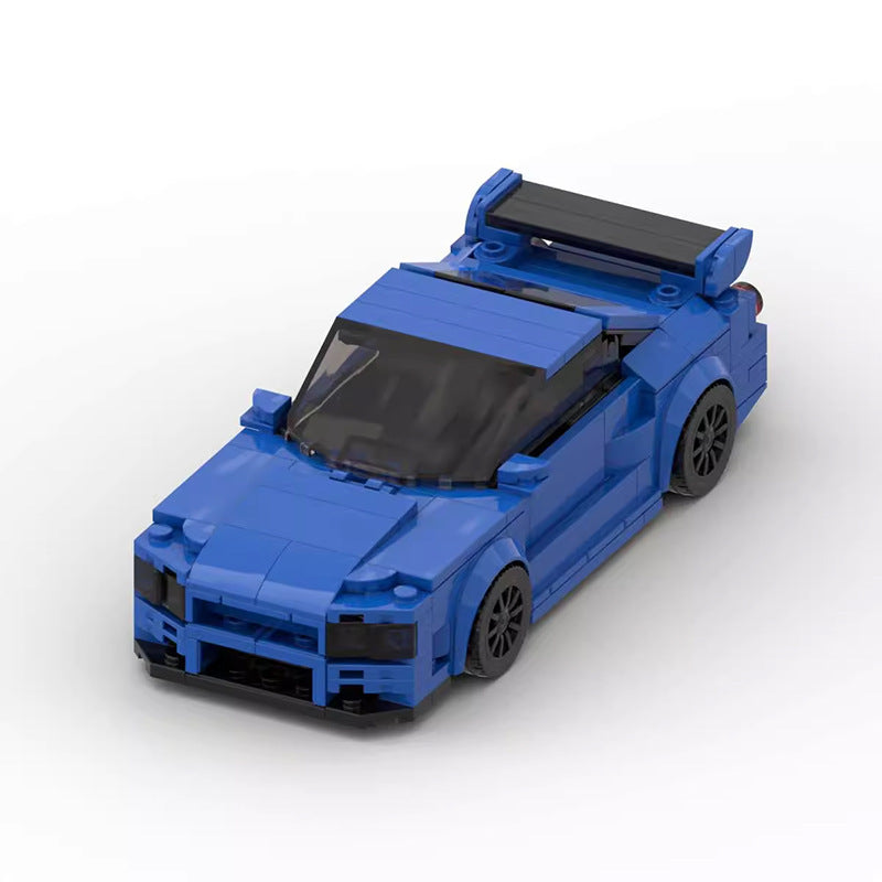 nissan r34 skyline gt-r building set | moc-84758 - 5