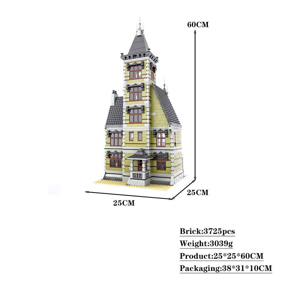 old mansion- 10273 haunted house modular | moc-49479 - 5