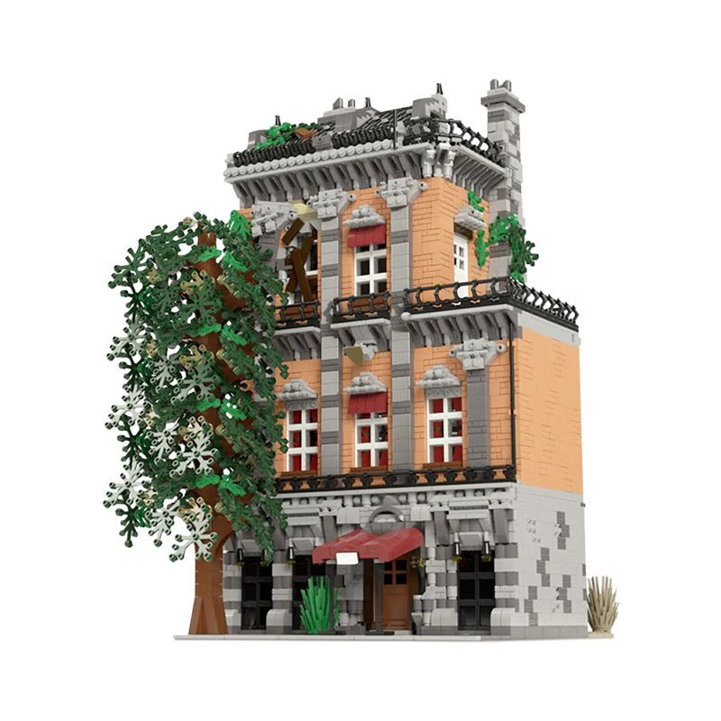 old town hostel building set | moc-46504 - 4