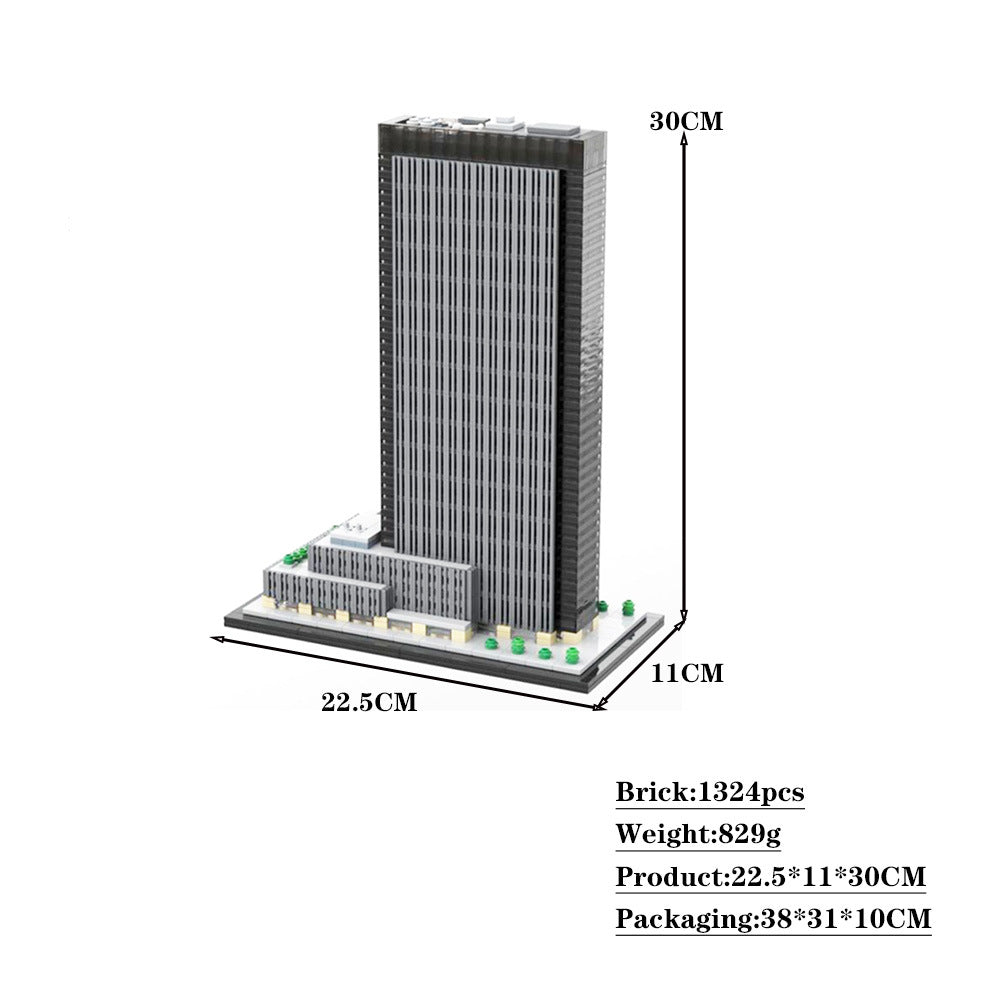 one penn plaza building set | 1:800 scale | moc-156591 - 4