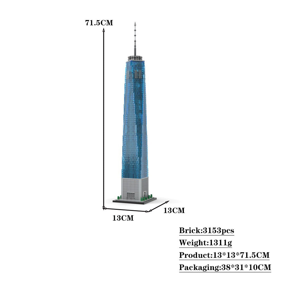 one world trade center building set | 1:800 scale | moc-159549 - 3