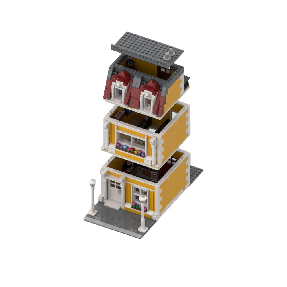 orange house building set | moc-96365 - 2