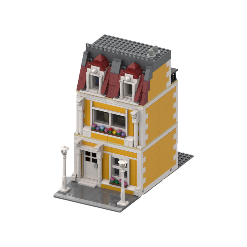 orange house building set | moc-96365 - 3