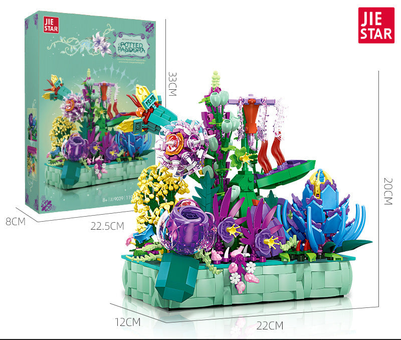 pandora's botanical garden flower & box | jiestar 9038 - 6