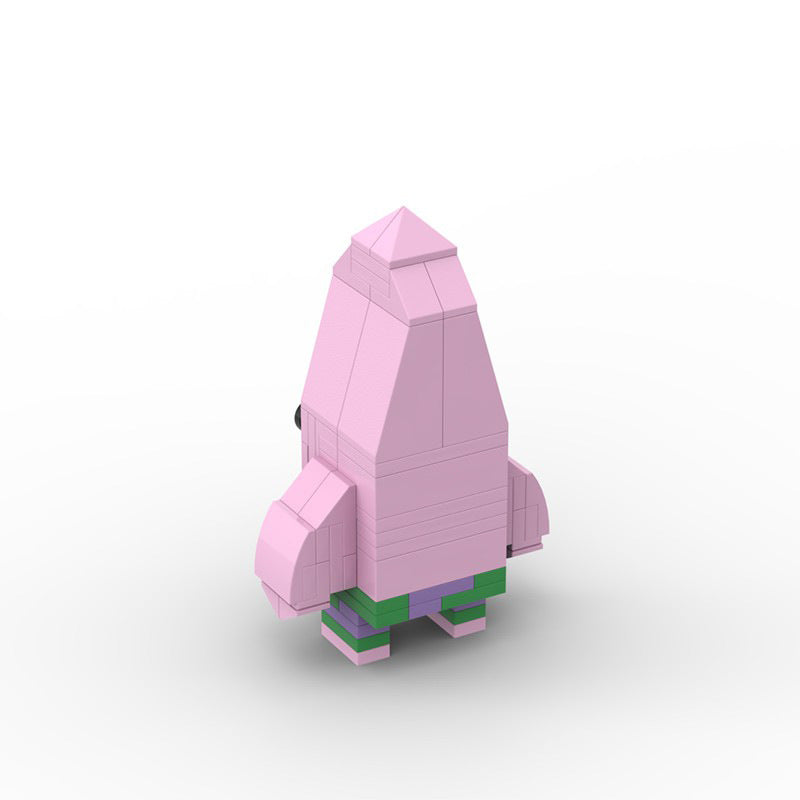 patrick star brickheadz building set | spongebob | lego-compatible - 4