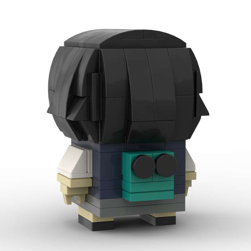 peni parker spider-verse moc brickheadz | lego-compatible set - 3