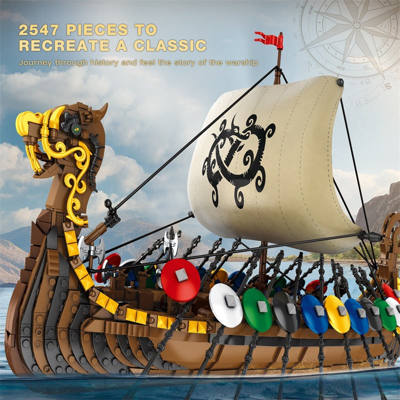 penteconter viking warship building blocks- 2547 pcs reobrix 66101 - 3
