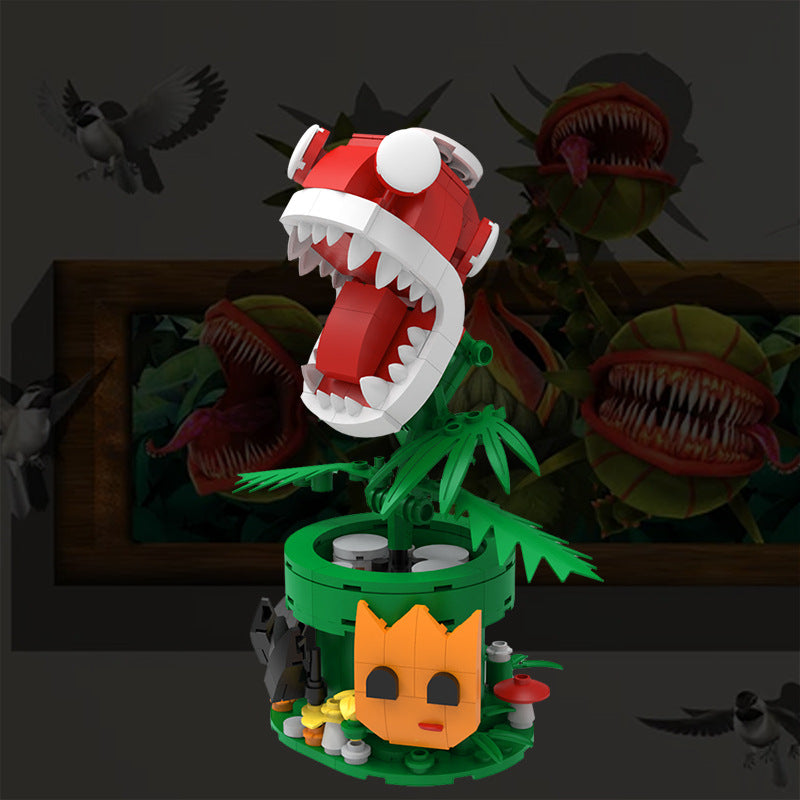 piranha plant chomper moc building set - 1