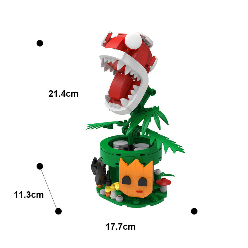 piranha plant chomper moc building set - 4