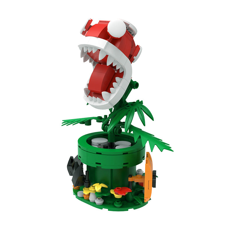 piranha plant chomper moc building set - 5