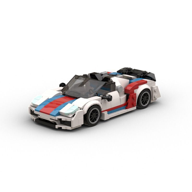 porsche 918 spyder building set | martini scheme | moc-87427 - 4