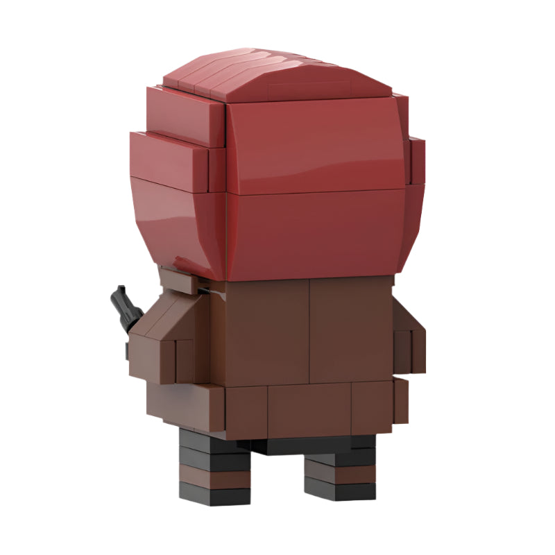 red hood brickheadz moc set | lego-compatible superhero figure - 2