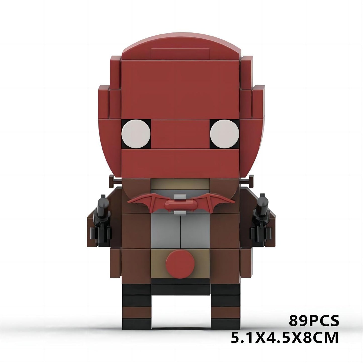 red hood brickheadz moc set | lego-compatible superhero figure - 5