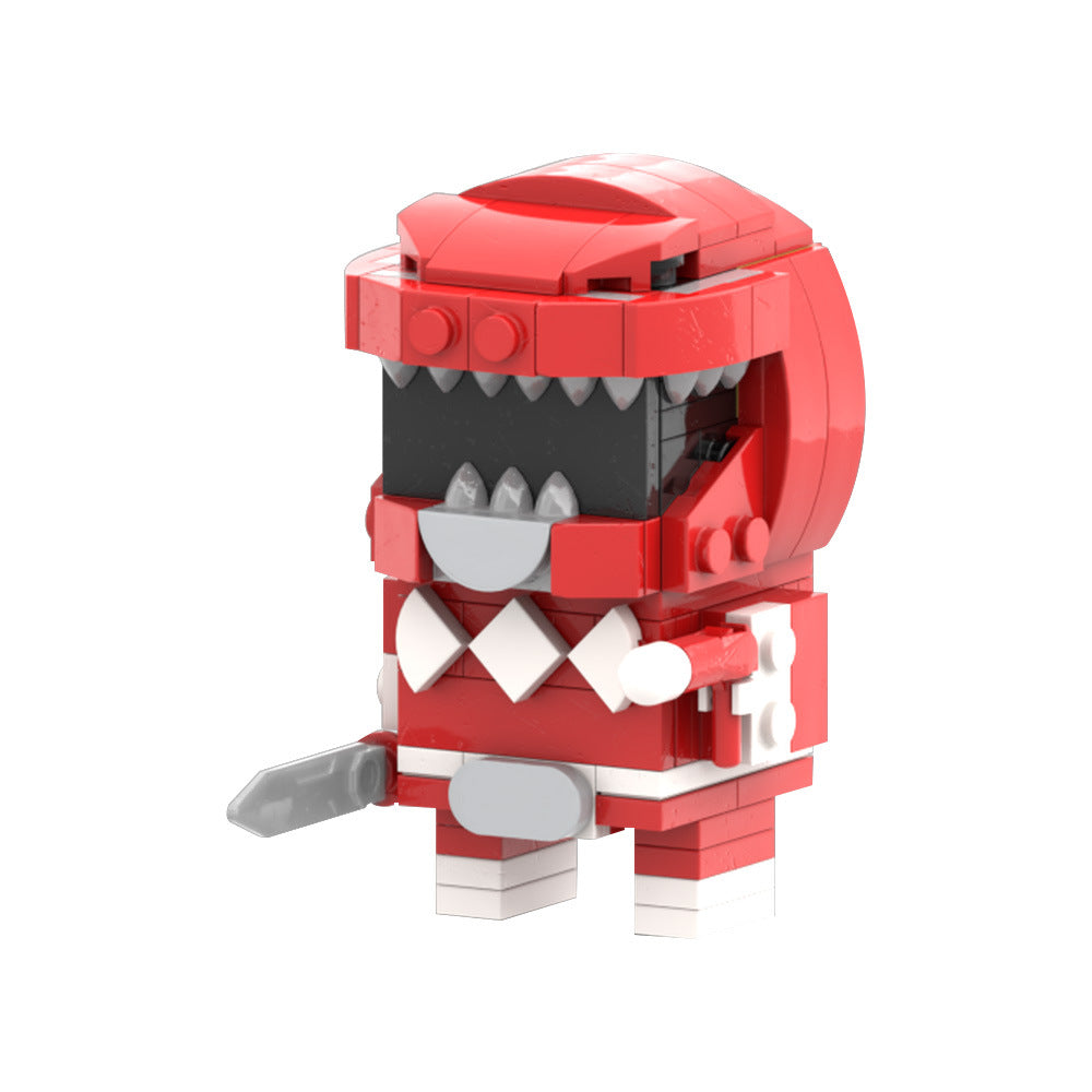 red mighty morphin power ranger brickheadz | moc-195135 - 2
