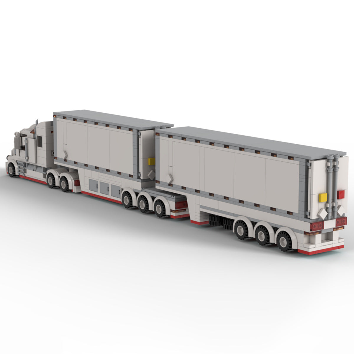 refrigerated b-type dual transport truck building set | lego compatible - 2