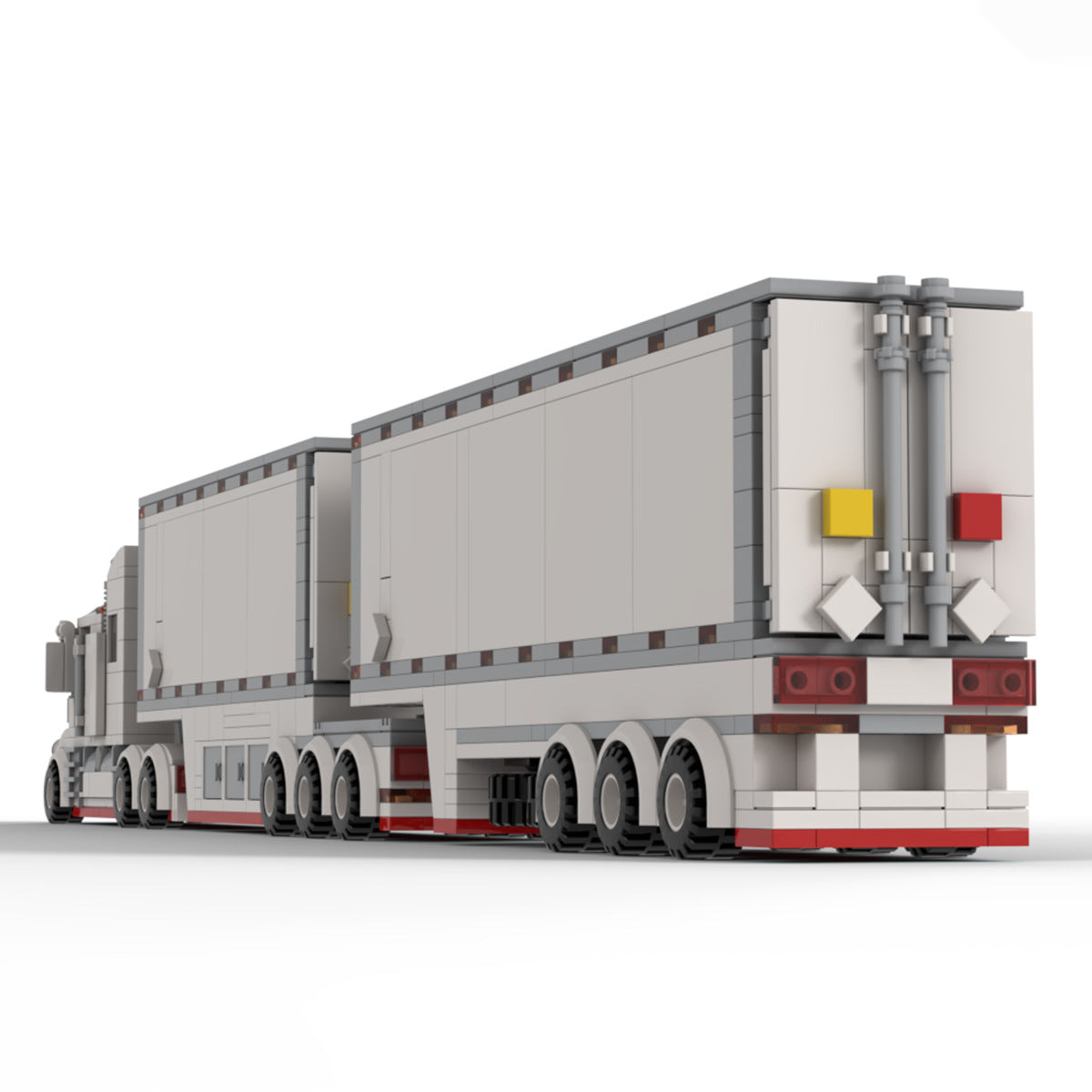 refrigerated b-type dual transport truck building set | lego compatible - 4