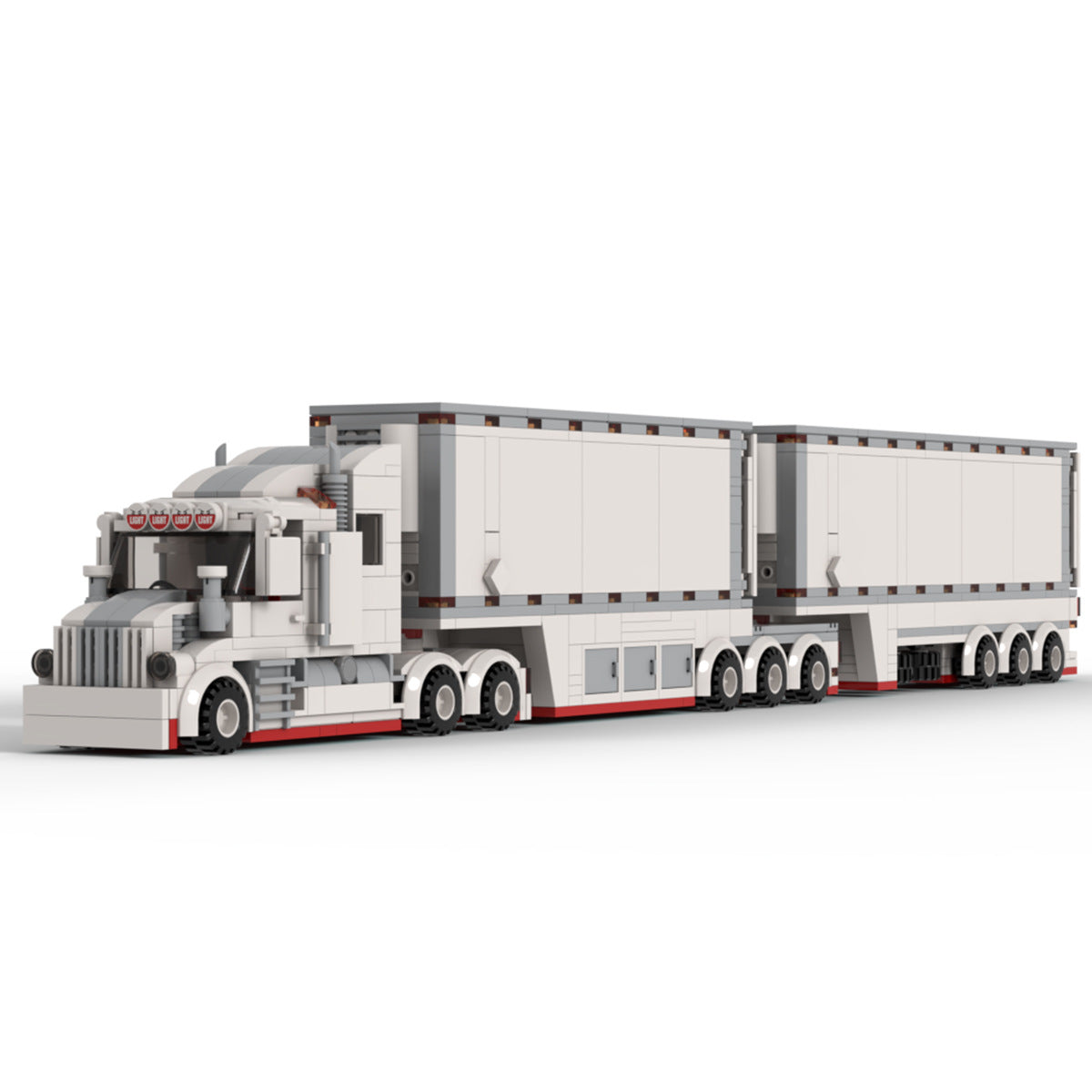 refrigerated b-type dual transport truck building set | lego compatible - 5
