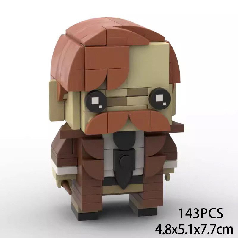 remus lupin moc brickheadz building set | harry potter | compatible with lego - 1