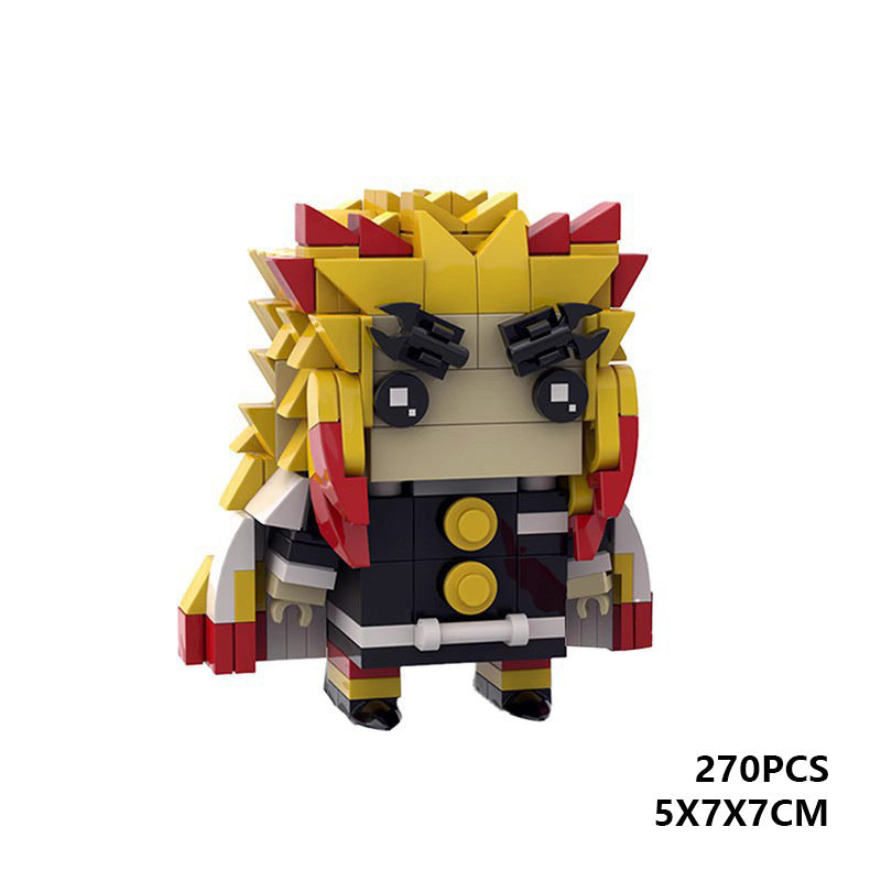 rengoku kyojiro brickheadz building set | demon slayer | moc-82983 - 2
