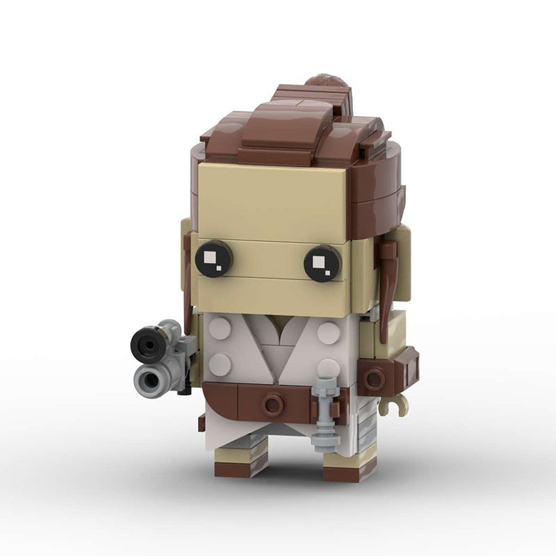 rey skywalker brickheadz building set | star wars | lego-compatible - 3