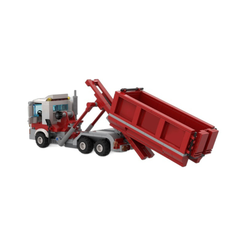 roll-off recycle truck building set | moc-94056 - 4