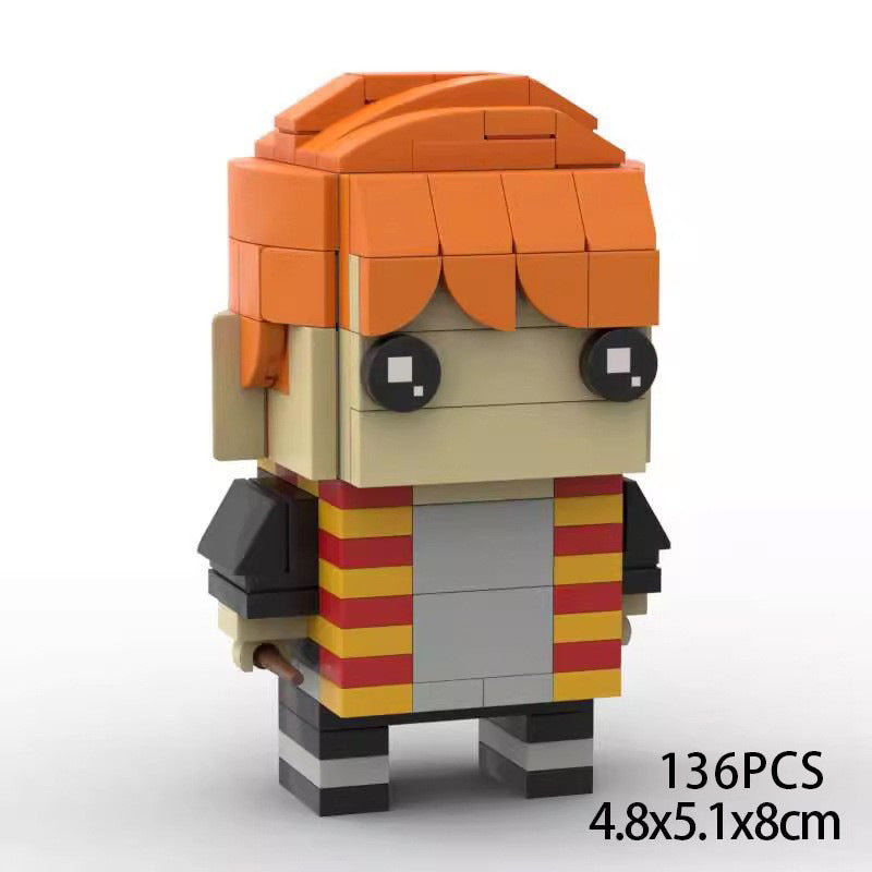 ron weasley brickheadz moc set | harry potter | compatible with lego - 3