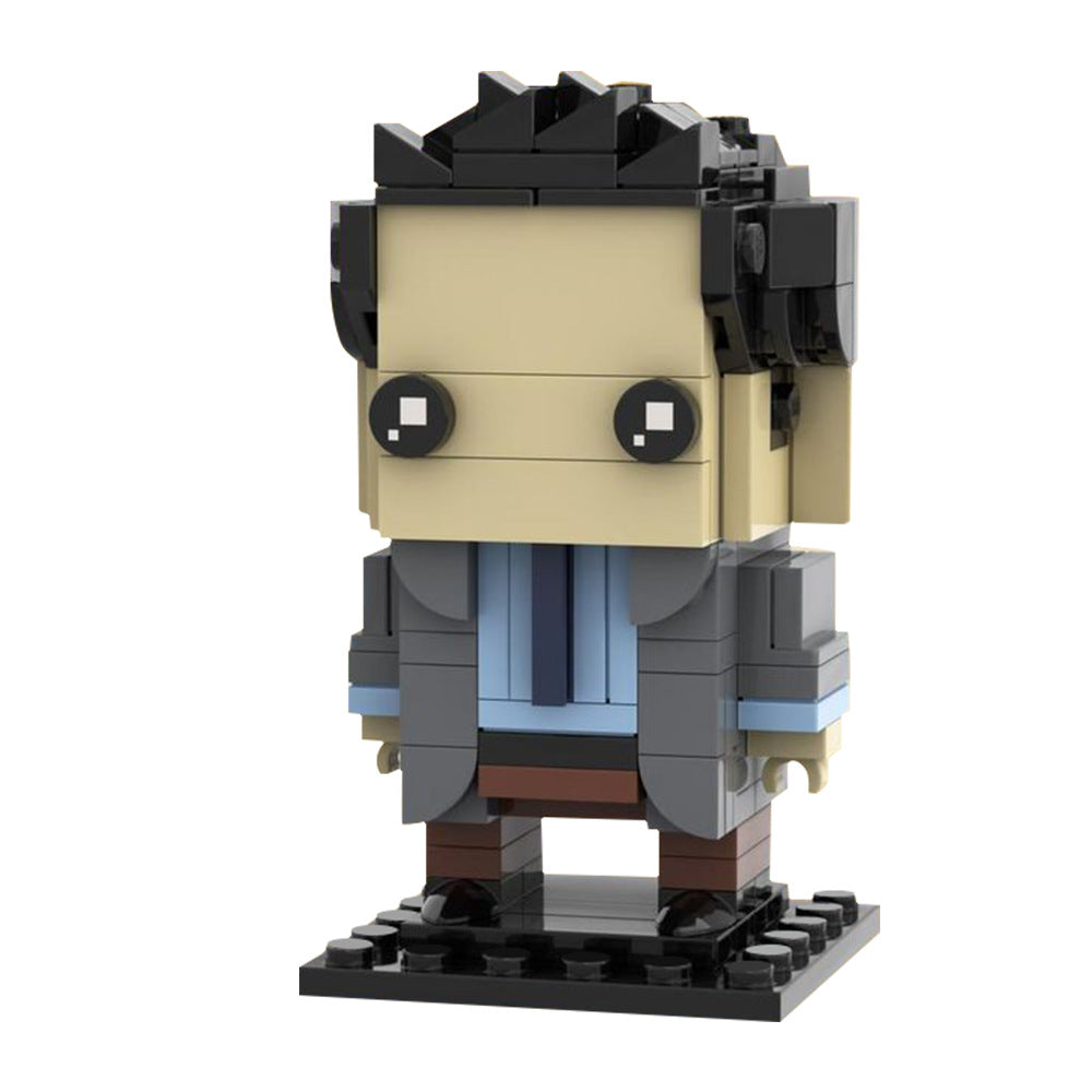 ross geller brickheadz building set | friends | moc-133943 - 5