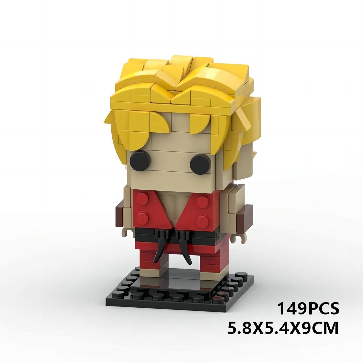 ryu brickheadz moc set | street fighter lego-compatible blocks - 3
