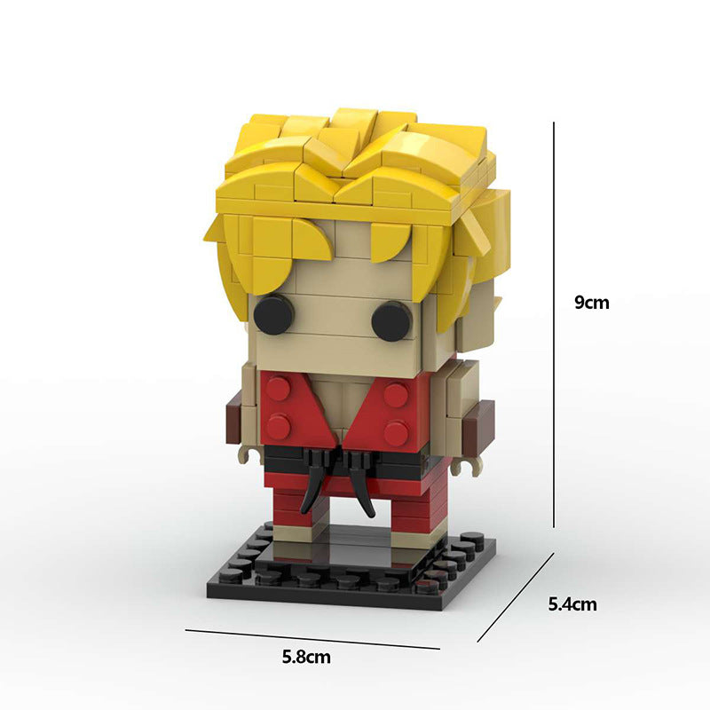 ryu brickheadz moc set | street fighter lego-compatible blocks - 4