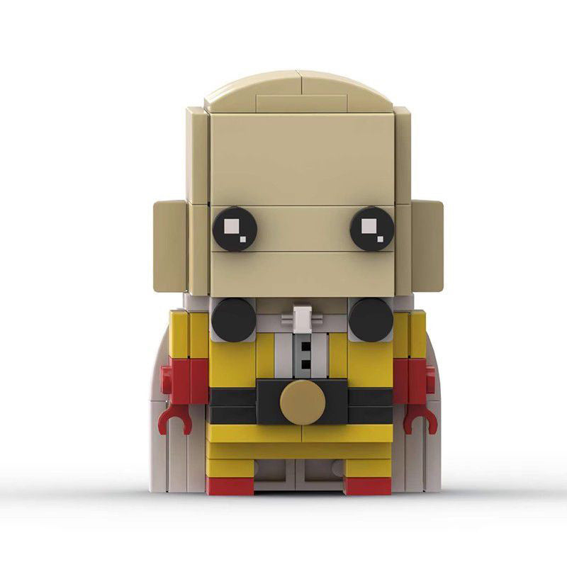 saitama brickheadz moc set | one punch man | lego-compatible anime toy - 2