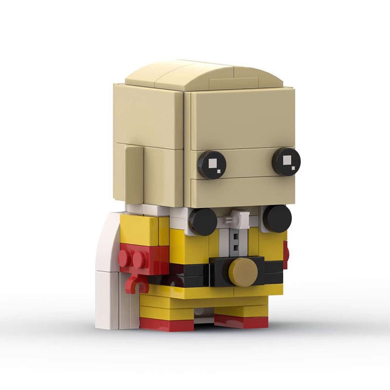 saitama brickheadz moc set | one punch man | lego-compatible anime toy - 5
