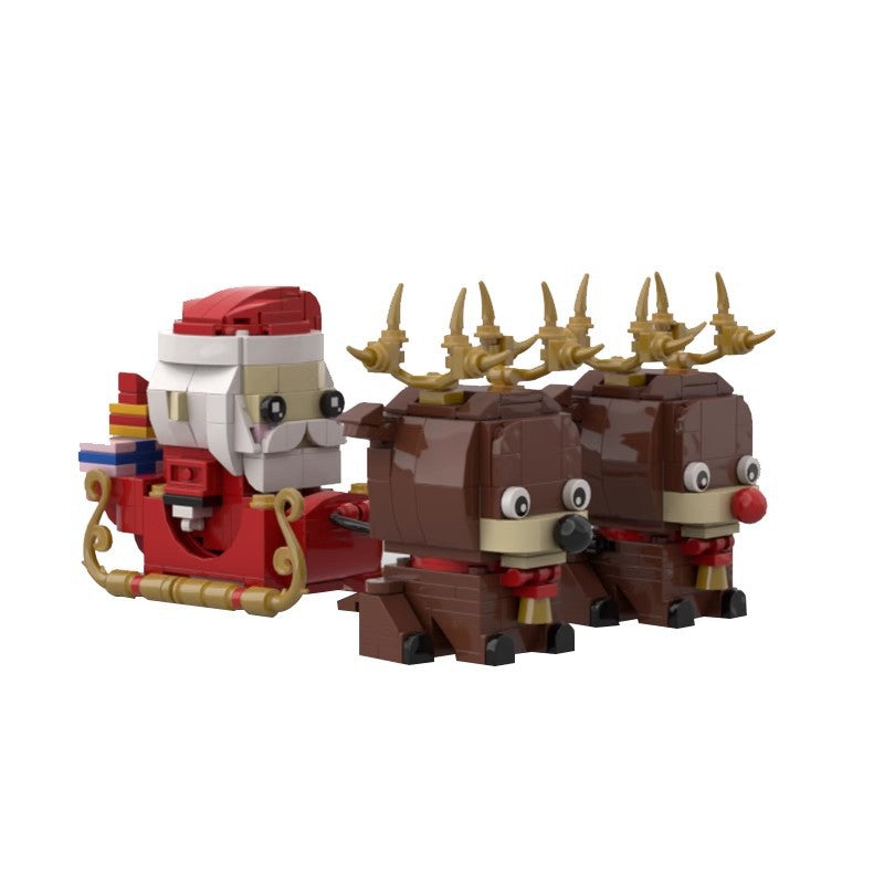 santa claus and elk brickheadz building set - 3