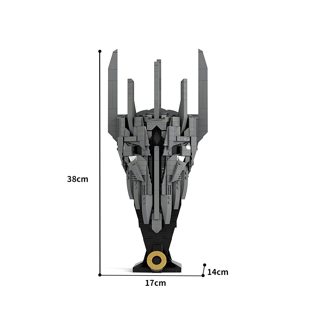 sauron helmet building set | lotr | moc-179387 - 4