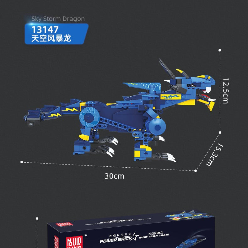 sky storm dragon & flame battle dragon - mouldking 13147 - 8