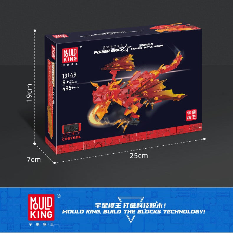 sky storm dragon & flame battle dragon - mouldking 13147 - 9