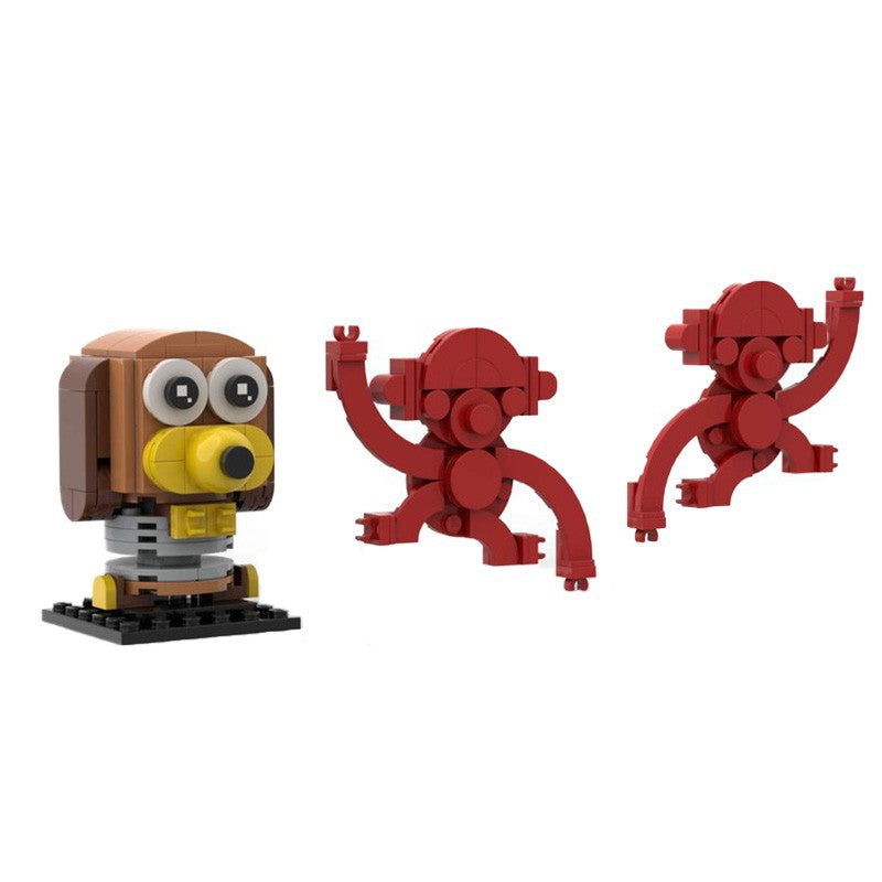 slinky dog & monkeys brickheadz moc building set | toy story | lego compatible - 3
