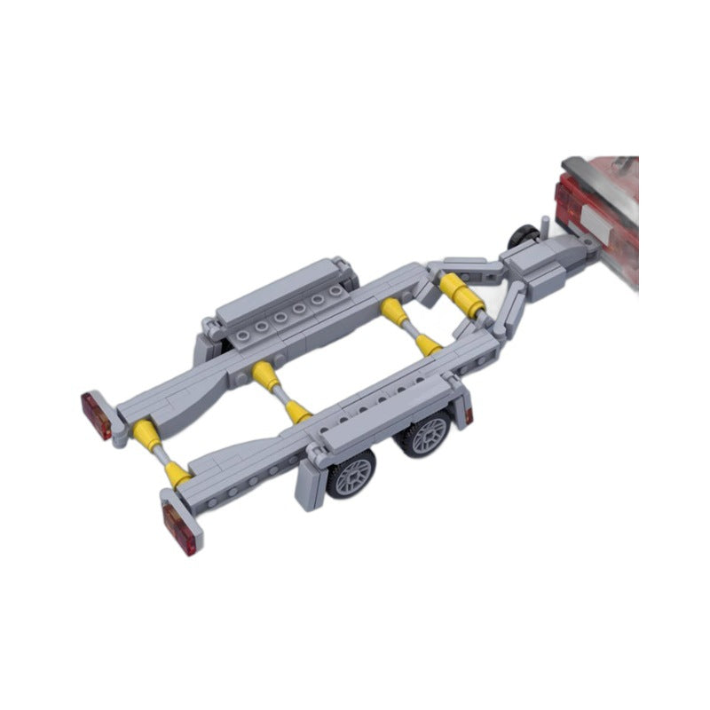 small boat with sports car building set | moc-76837 - 2