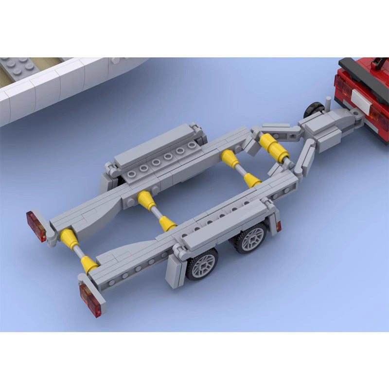 small boat with sports car building set | moc-76837 - 4