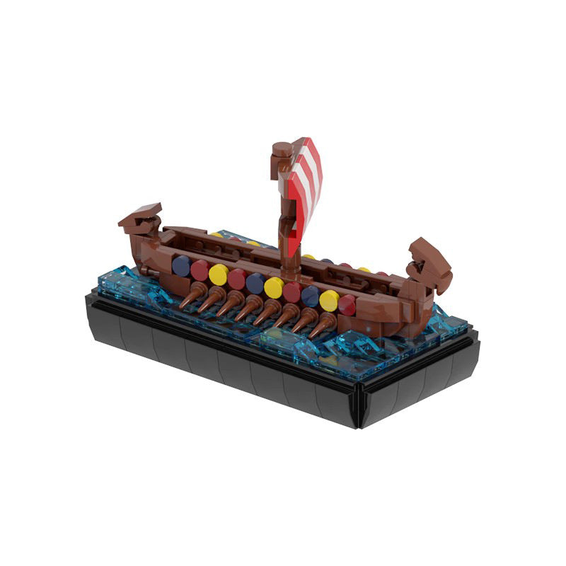 small viking longship building set | moc-76565 - 4