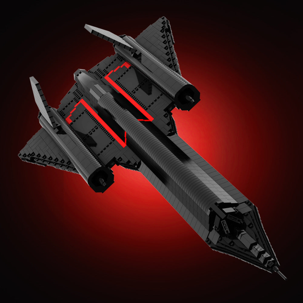 sr-71 blackbird reconnaissance aircraft building set | moc-20612 - 1