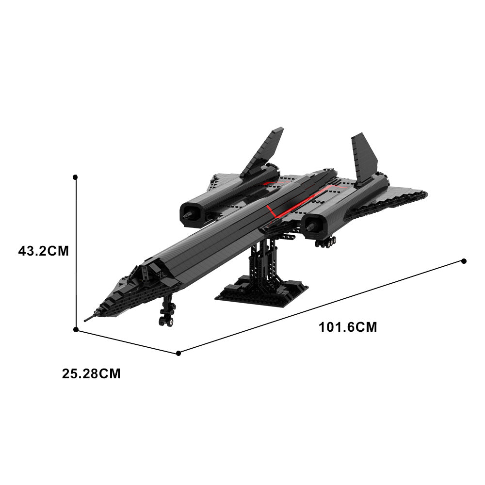 sr-71 blackbird reconnaissance aircraft building set | moc-20612 - 4