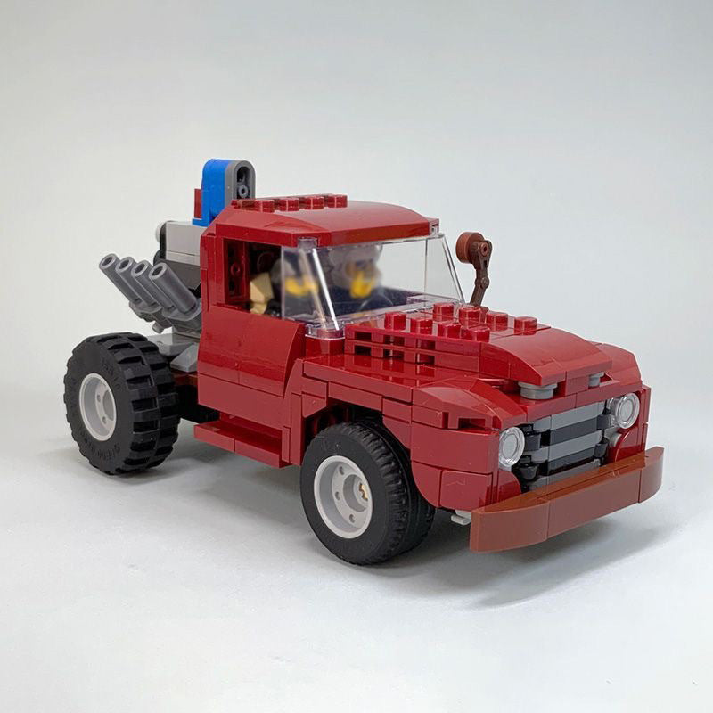 stubby bob wheelstanding dump truck building set | moc-95962 - 1