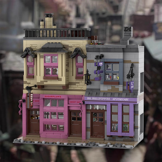 sugarplum’s sweet shop & mr mullpepper’s apothecary building set | moc-71417 - 1