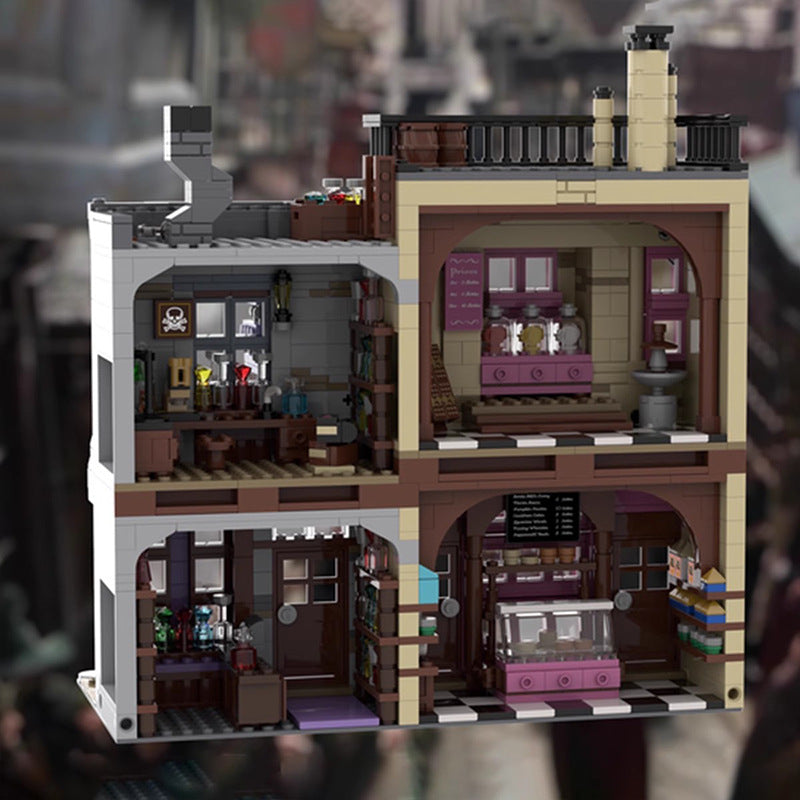 sugarplum’s sweet shop & mr mullpepper’s apothecary building set | moc-71417 - 3