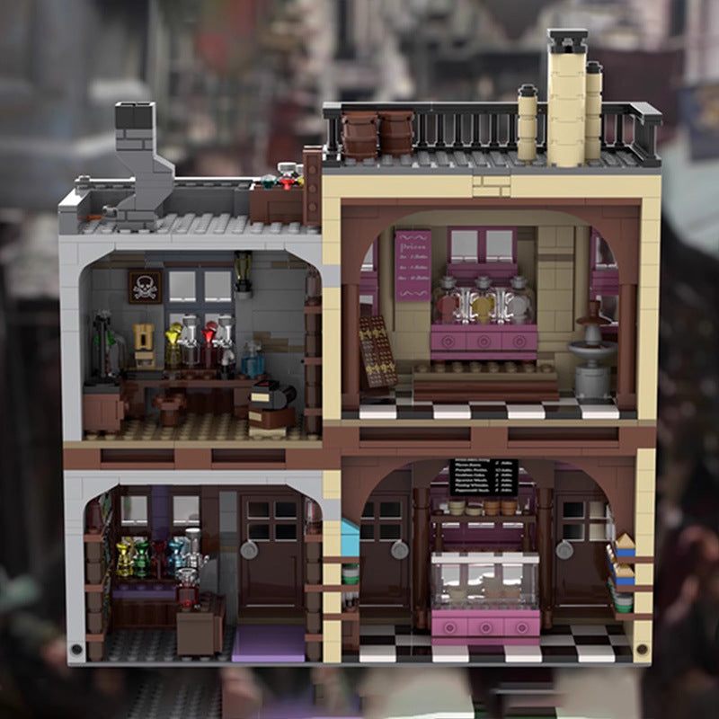 sugarplum’s sweet shop & mr mullpepper’s apothecary building set | moc-71417 - 4