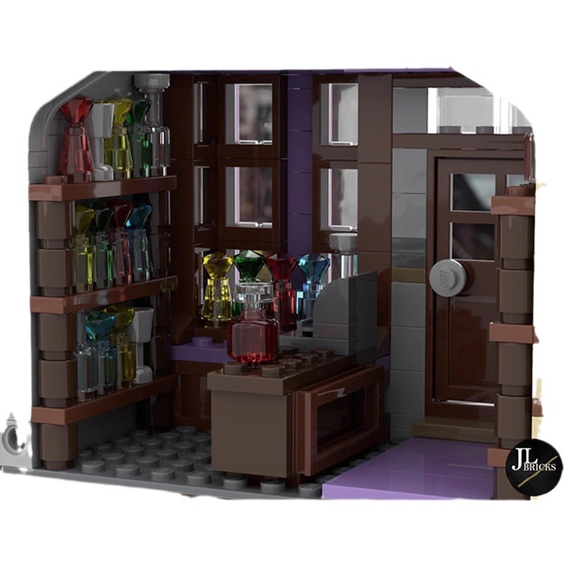 sugarplum’s sweet shop & mr mullpepper’s apothecary building set | moc-71417 - 5